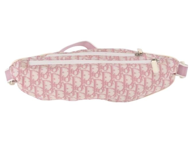 Borsa a tracolla Christian Dior Nylon Rosa Argento Auth mr2578A - vista 2