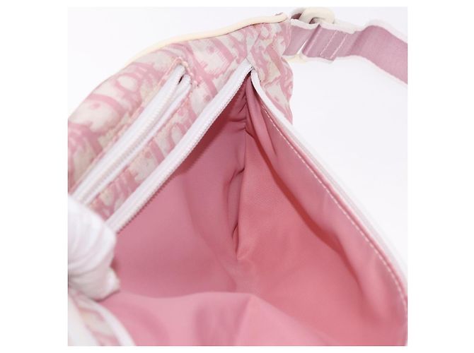 Borsa a tracolla Christian Dior Nylon Rosa Argento Auth mr2578A - vista 25