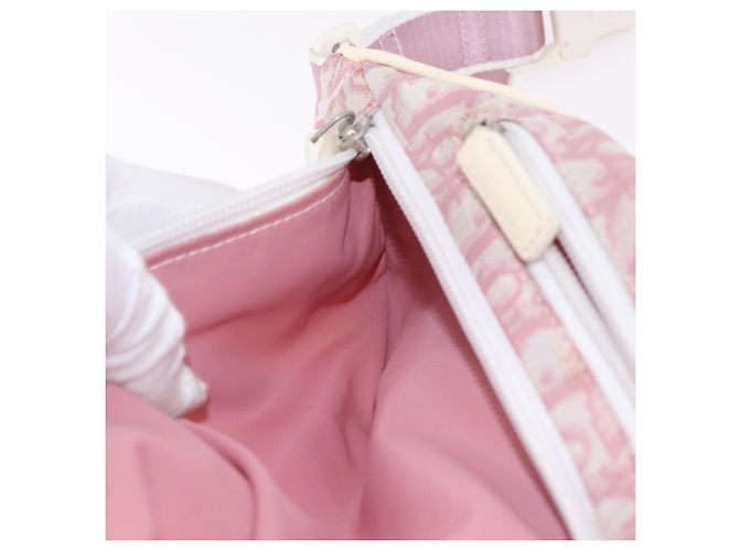 Borsa a tracolla Christian Dior Nylon Rosa Argento Auth mr2578A - vista 26