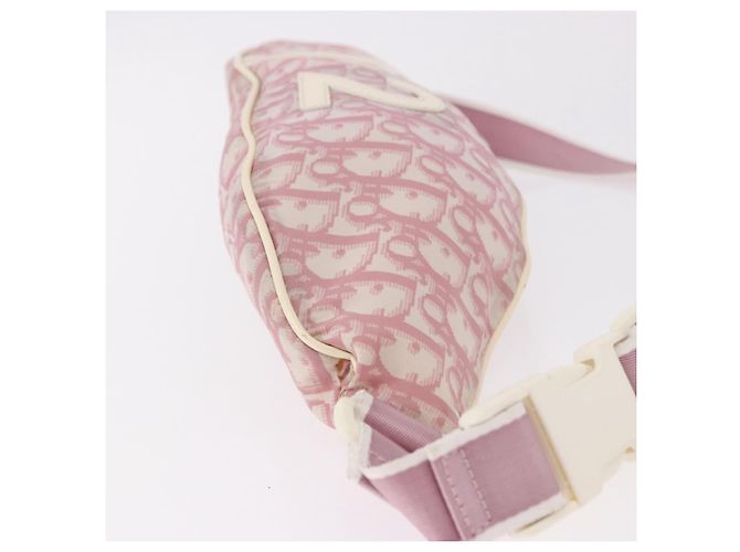 Borsa a tracolla Christian Dior Nylon Rosa Argento Auth mr2578A - vista 3