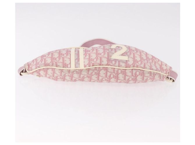 Borsa a tracolla Christian Dior Nylon Rosa Argento Auth mr2578A - vista 5