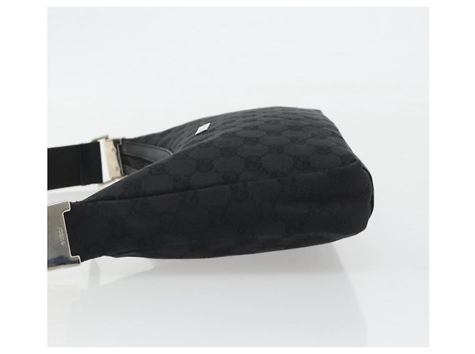 Borsa a Spalla GUCCI GG Canvas Nera Argento 35098 Auth 190284A Nero - vista 4
