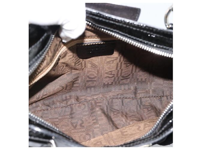 Borsa Salvatore Ferragamo Gancini in scamosciato nero e argento Auth BA13719A - vista 10