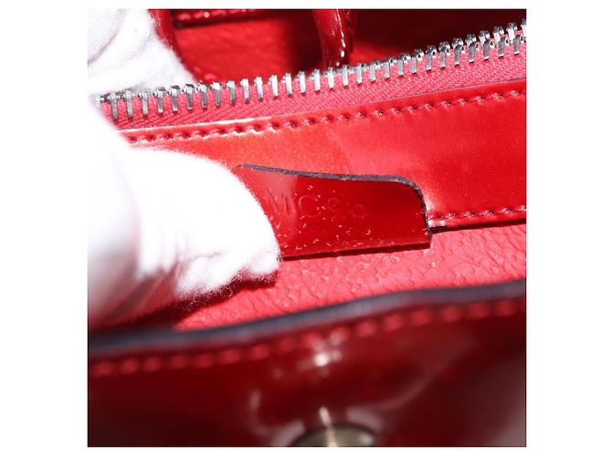 Céline Borsa a tracolla CELINE Star Ball in pelle vernice rossa oro Auth 189968A Rosso D'oro - vista 12