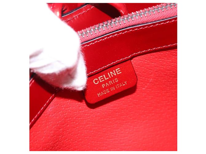 Céline Borsa a tracolla CELINE Star Ball in pelle vernice rossa oro Auth 189968A Rosso D'oro - vista 19