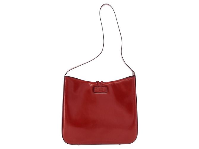Céline Borsa a tracolla CELINE Star Ball in pelle vernice rossa oro Auth 189968A Rosso D'oro - vista 2