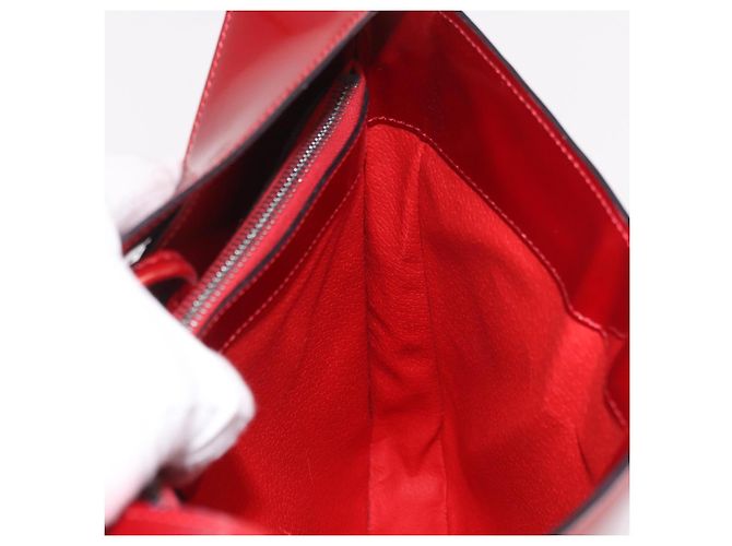 Céline Borsa a tracolla CELINE Star Ball in pelle vernice rossa oro Auth 189968A Rosso D'oro - vista 20