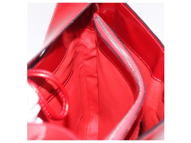 Céline Borsa a tracolla CELINE Star Ball in pelle vernice rossa oro Auth 189968A Rosso D'oro - vista 23
