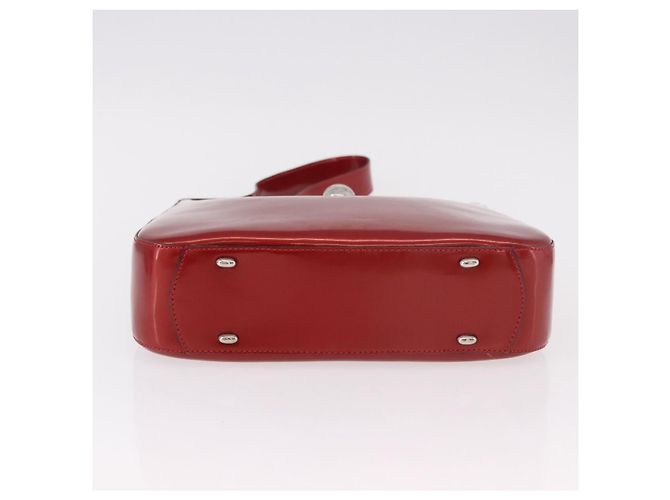 Céline Borsa a tracolla CELINE Star Ball in pelle vernice rossa oro Auth 189968A Rosso D'oro - vista 5