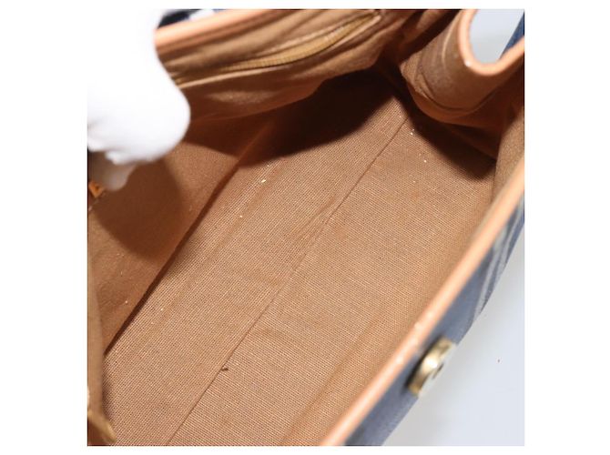 Borsa Burberrys Nova Check in PVC 2way Blu Oro Auth 190255 D'oro - vista 12