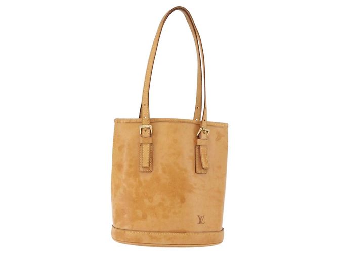 Bucket Borsa a tracolla LOUIS VUITTON Nomad in pelle PM Beige M85001 LV Auth 189289 - vista 13