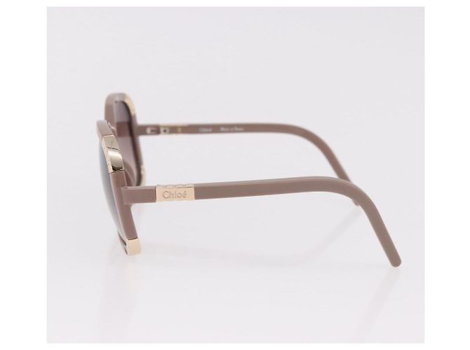Gafas de sol VALENTINO Chloe de plástico 4 Set Black Beige Brown Auth BA13633 Castaño Negro - vista 12