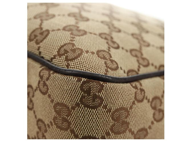 Borsa a tracolla GUCCI GG Canvas Web Sherry Line Beige Argento 23302 Auth am11988V - vista 18