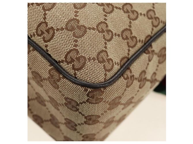 Borsa a tracolla GUCCI GG Canvas Web Sherry Line Beige Argento 23302 Auth am11988V - vista 27