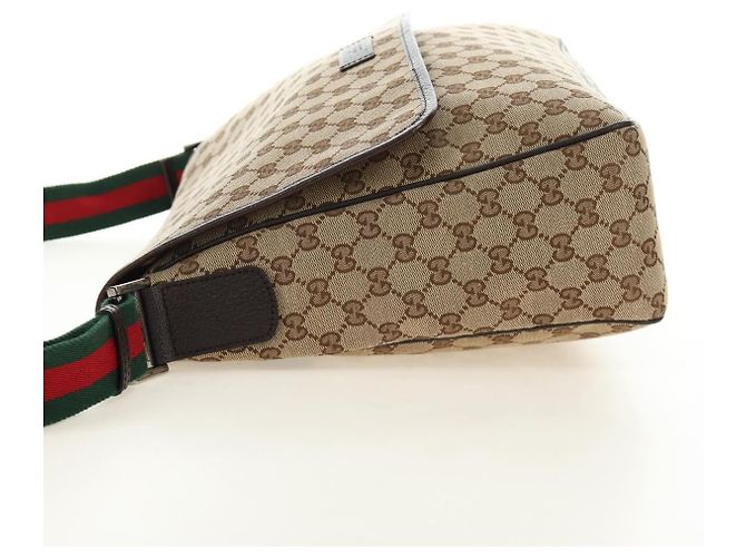 Borsa a tracolla GUCCI GG Canvas Web Sherry Line Beige Argento 23302 Auth am11988V - vista 3