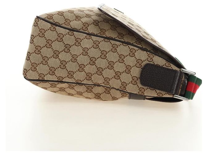 Borsa a tracolla GUCCI GG Canvas Web Sherry Line Beige Argento 23302 Auth am11988V - vista 4