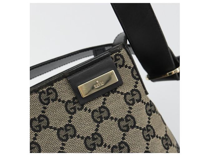 Borsa a tracolla GUCCI GG Canvas Navy Gold 019 0422 Auth 190278A D'oro Blu navy - vista 17