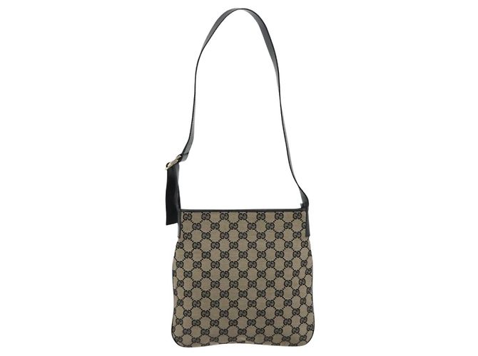 Borsa a tracolla GUCCI GG Canvas Navy Gold 019 0422 Auth 190278A D'oro Blu navy - vista 2