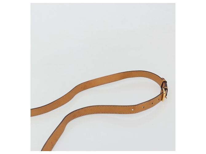 Céline CELINE Bolsa de Ombro Macadam Canvas com Medalhão PVC Couro Marrom Ouro Autêntica 189300 Dourado - vista 8