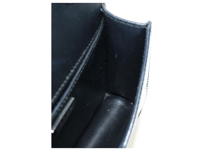 Bolso de Hombro con Cadena PRADA de Cuero Patentado Negro Plata 190226SAM - vista 24