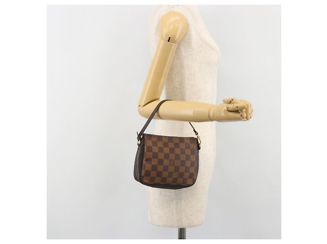 LOUIS VUITTON Damier Ebene Trousse Make Up Pouch N51982 LV Auth ka5046 - vista 20
