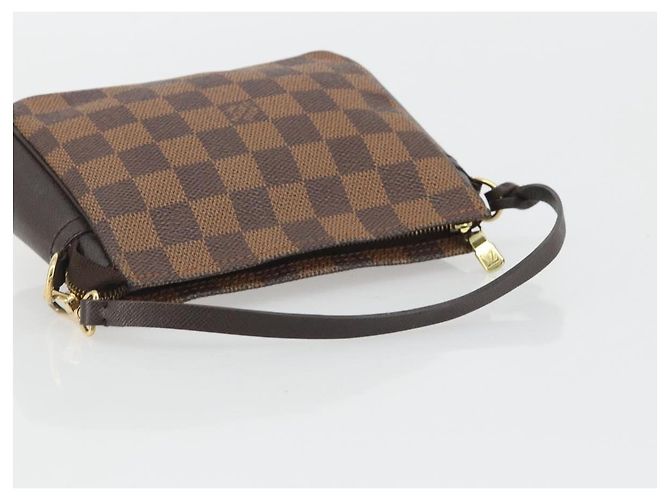 LOUIS VUITTON Damier Ebene Trousse Make Up Pouch N51982 LV Auth ka5046 - vista 7