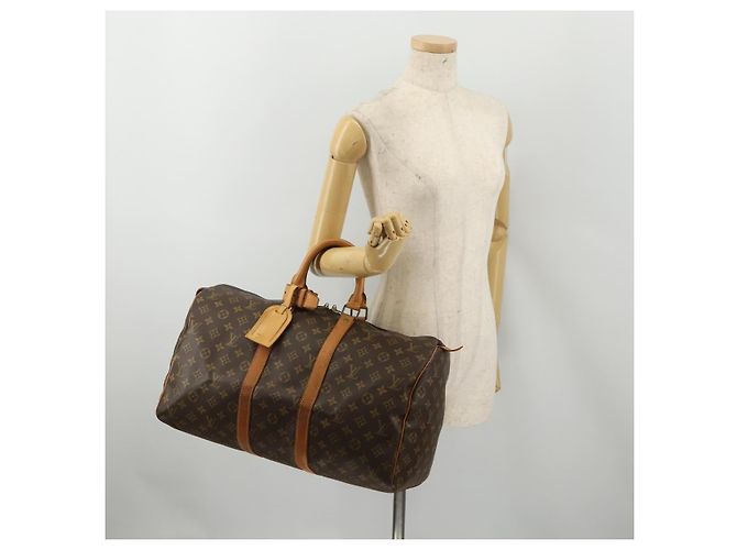 LOUIS VUITTON Borsa Boston Monogram Keepall 45 M41428 LV Auth 188078 Monogramma - vista 23