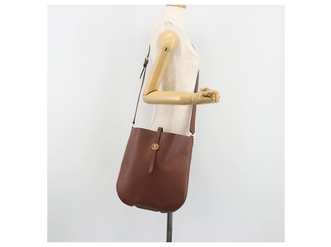 Borsa a Spalla BURBERRY in Pelle Marrone Oro Auth 190339A D'oro - vista 20
