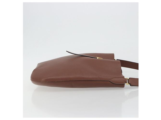 Borsa a Spalla BURBERRY in Pelle Marrone Oro Auth 190339A D'oro - vista 3