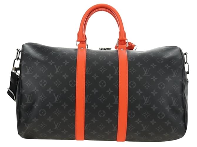 LOUIS VUITTON Monogram Eclipse Keepall Bandouliere 45 M15251 LV Auth 189113SAM Monogramma - vista 2