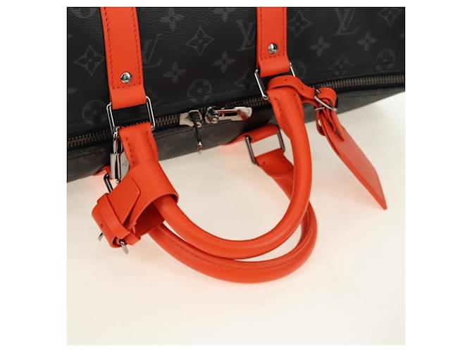 LOUIS VUITTON Monogram Eclipse Keepall Bandouliere 45 M15251 LV Auth 189113SAM Monogramma - vista 7