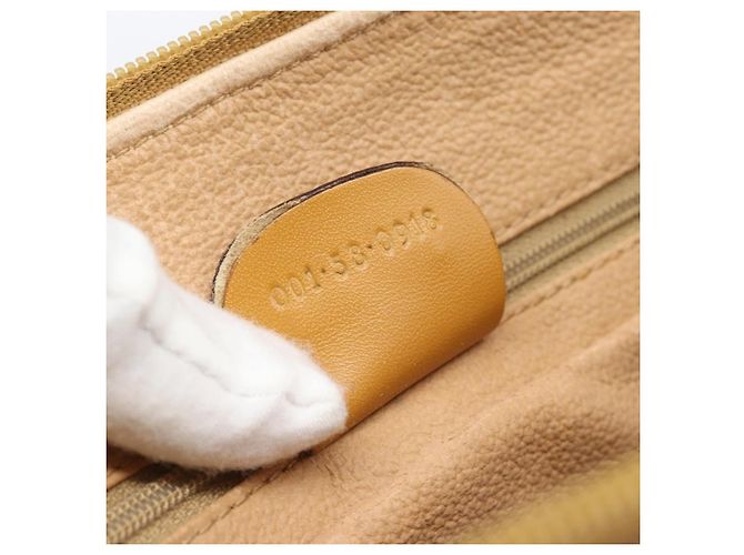 Borsa GUCCI Micro GG Supreme Web Sherry Line PVC Beige 001 58 0918 Auth 189922 D'oro - vista 12