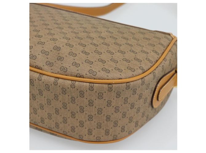 Borsa GUCCI Micro GG Supreme Web Sherry Line PVC Beige 001 58 0918 Auth 189922 D'oro - vista 15