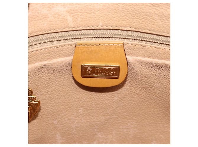 Borsa GUCCI Micro GG Supreme Web Sherry Line PVC Beige 001 58 0918 Auth 189922 D'oro - vista 17