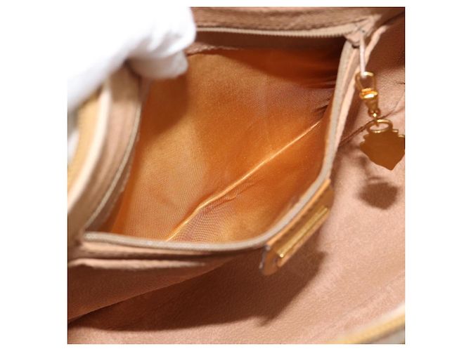 Borsa GUCCI Micro GG Supreme Web Sherry Line PVC Beige 001 58 0918 Auth 189922 D'oro - vista 21