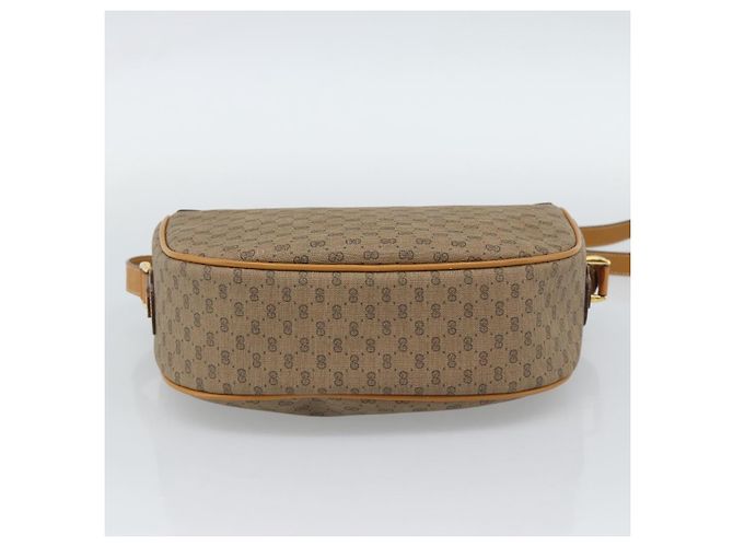 Borsa GUCCI Micro GG Supreme Web Sherry Line PVC Beige 001 58 0918 Auth 189922 D'oro - vista 5