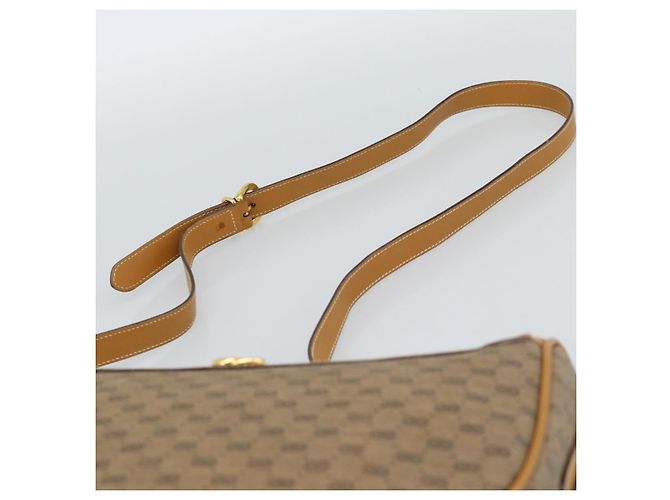 Borsa GUCCI Micro GG Supreme Web Sherry Line PVC Beige 001 58 0918 Auth 189922 D'oro - vista 8