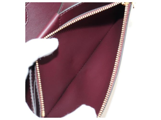 BURBERRY Every Day Shoulder Wallet Leather Bordeaux Gold Auth am11974M D'oro Bordò - vista 10