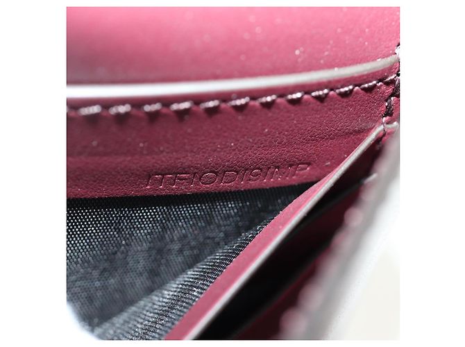 BURBERRY Every Day Shoulder Wallet Leather Bordeaux Gold Auth am11974M D'oro Bordò - vista 11
