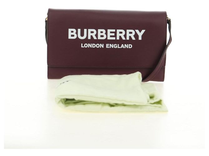 BURBERRY Every Day Shoulder Wallet Leather Bordeaux Gold Auth am11974M D'oro Bordò - vista 12