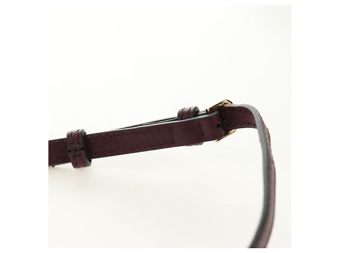 BURBERRY Every Day Shoulder Wallet Leather Bordeaux Gold Auth am11974M D'oro Bordò - vista 15