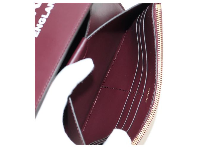 BURBERRY Every Day Shoulder Wallet Leather Bordeaux Gold Auth am11974M D'oro Bordò - vista 23