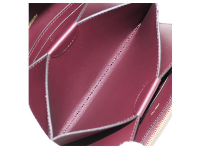 BURBERRY Every Day Shoulder Wallet Leather Bordeaux Gold Auth am11974M D'oro Bordò - vista 24