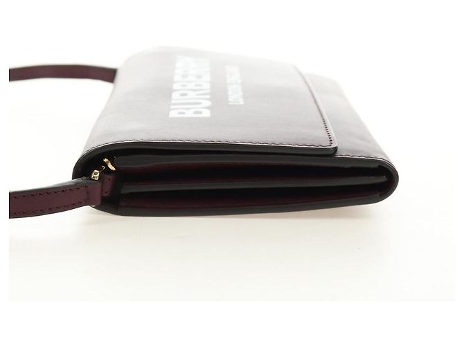 BURBERRY Every Day Shoulder Wallet Leather Bordeaux Gold Auth am11974M D'oro Bordò - vista 3