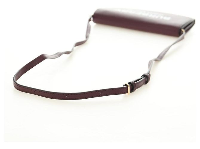 BURBERRY Every Day Shoulder Wallet Leather Bordeaux Gold Auth am11974M D'oro Bordò - vista 7
