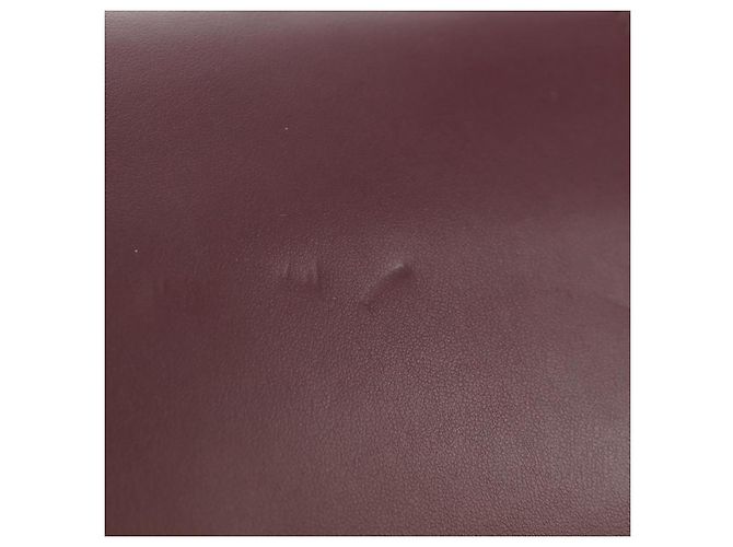 BURBERRY Every Day Shoulder Wallet Leather Bordeaux Gold Auth am11974M D'oro Bordò - vista 8