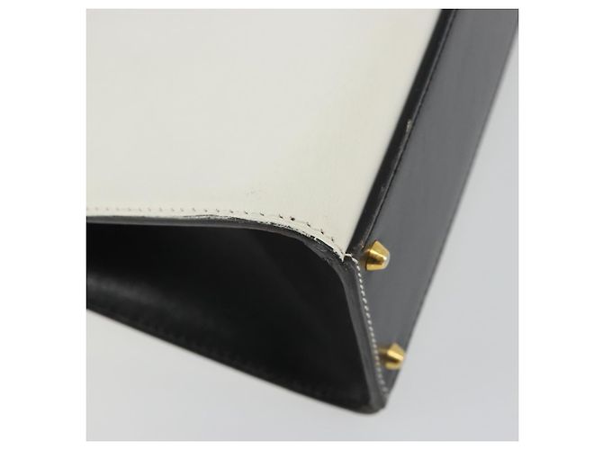 Céline CELINE Circle Schultertasche Leder Weiß Gold Auth 189542A Golden - Ansicht 16