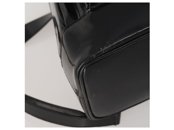 Borsa Bamboo GUCCI in pelle vernice Nera Auth 188102 Nero - vista 14