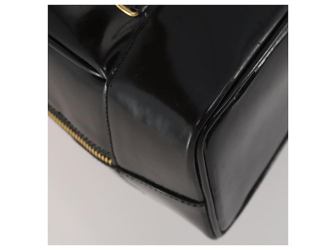 Borsa Bamboo GUCCI in pelle vernice Nera Auth 188102 Nero - vista 16