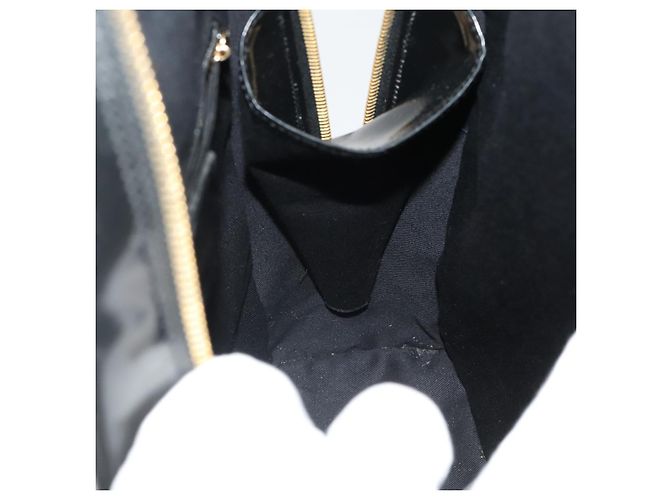 Borsa Bamboo GUCCI in pelle vernice Nera Auth 188102 Nero - vista 18